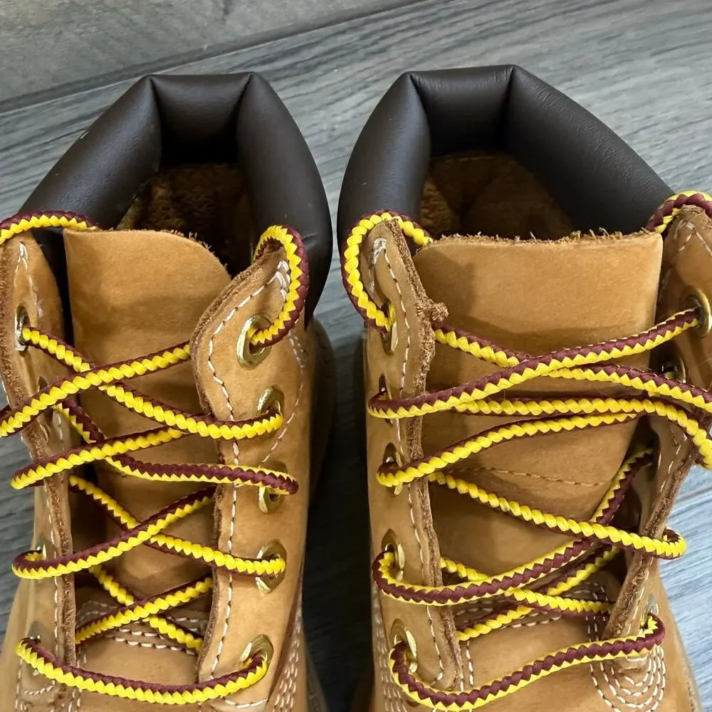 Timberland Leather Work Boots 8 Toddler Side Zip A7339 Mini Me Farm Outdoor